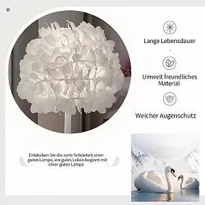 Настільна лампа YENTAKE Rose Flower White дротова, цоколь E27. synthetic.ua - Фото 1