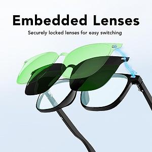 Смарт-очки для AI-перевода, Bluetooth-очки для перевода в реальном времени, поддержка 118 языков, портативное устройство для AI-перевода для путешествий и бизнеса synthetic.ua - Фото 1