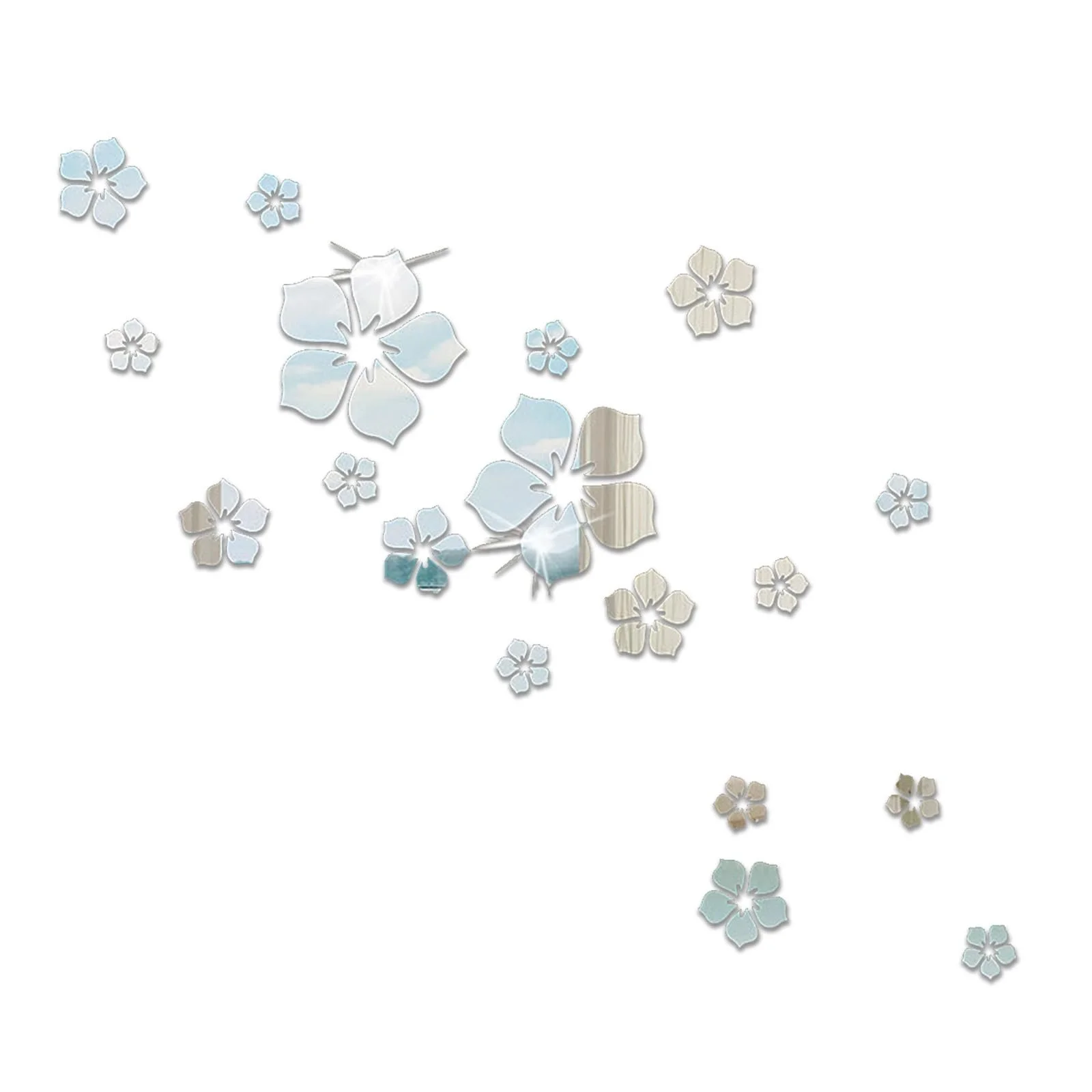 Наклейка на стіну Cherry Blossom 3D Acrylic Mirror Tile Decals, фото №1