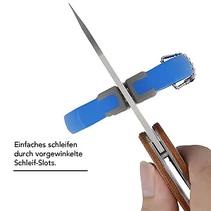 Точилка для ножей DMT InstaSharp 20174 2-ступенчатая V-образная Синяя synthetic.ua - Фото 1