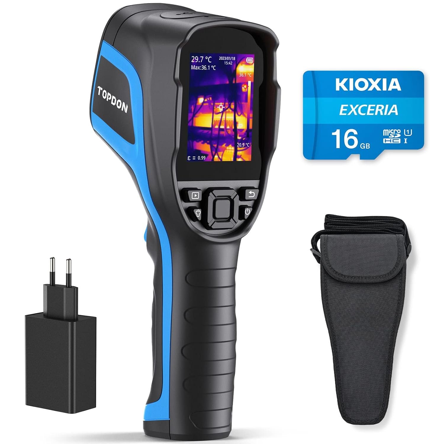 Тепловізор TopDon TC004 256 x 192 40mk 25Hz Black/Blue, фото №1