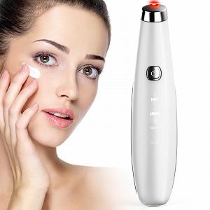 Масажер для очей TOUCHBeauty Ultrasonic з нагрівом, LED терапія, червоний - Фото 1