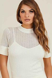 Женская вязаная футболка Guess by Marciano S цена на synthetic.ua - Фото 1 Женская вязаная футболка Guess by Marciano S synthetic.ua - Фото 1