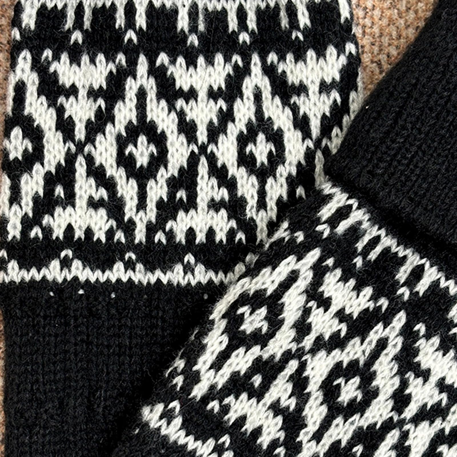 Носки выше колена 84 см, женские, черные, вязаные, гетры выше колена, длинные полосатые чулки до бедра, ретро гетры, фото №4