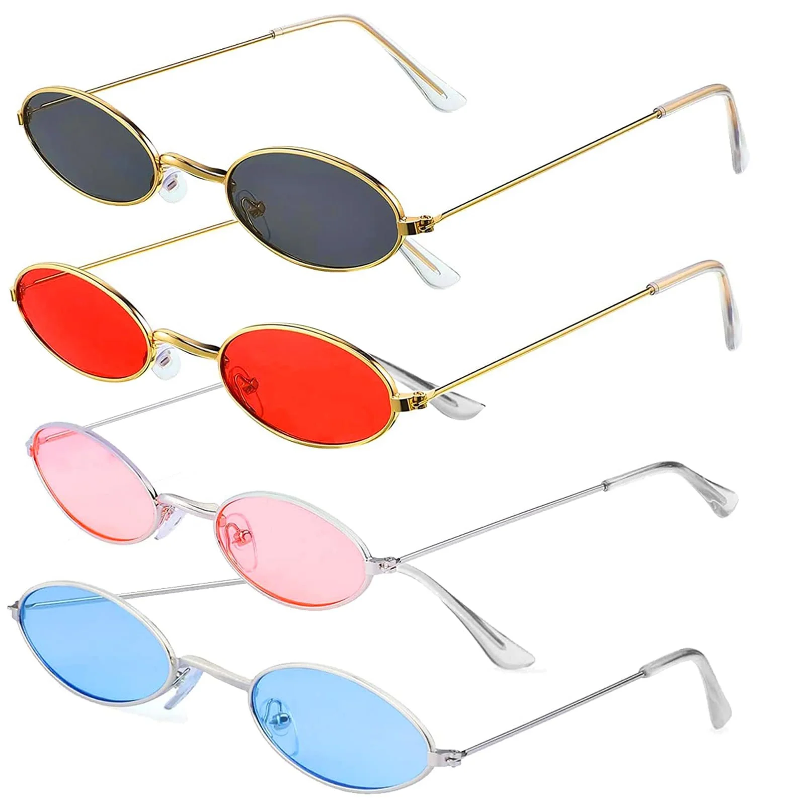 Солнцезащитные очки Retro Oval Dtoterul Металл, фото №1