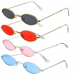 Солнцезащитные очки Retro Oval Dtoterul Металл - Фото 1