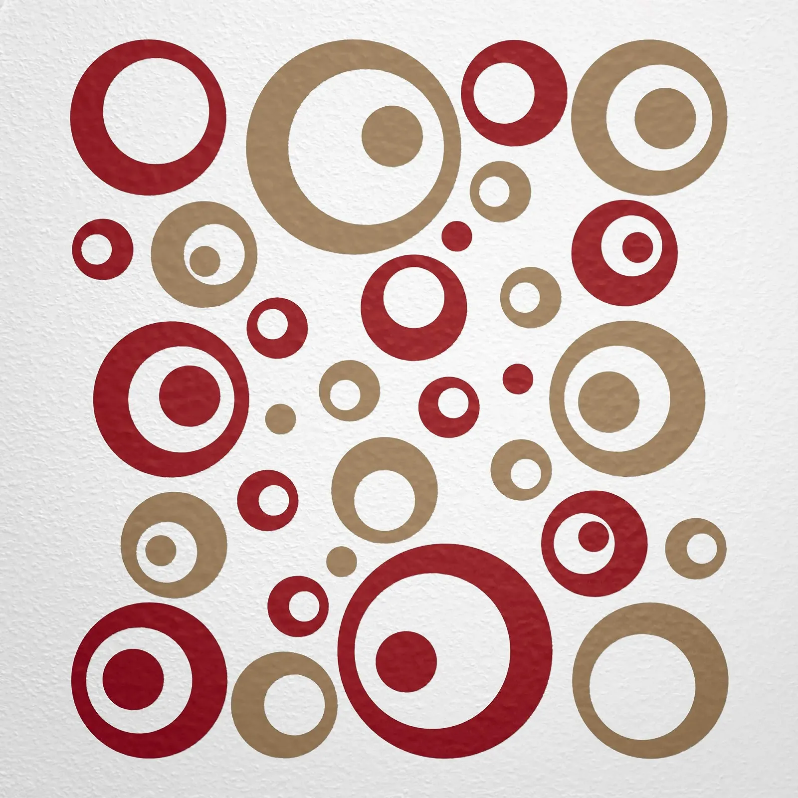 Наклейка на стіну WANDfee Кола та крапки 50 шт. Коричнева, фото №1