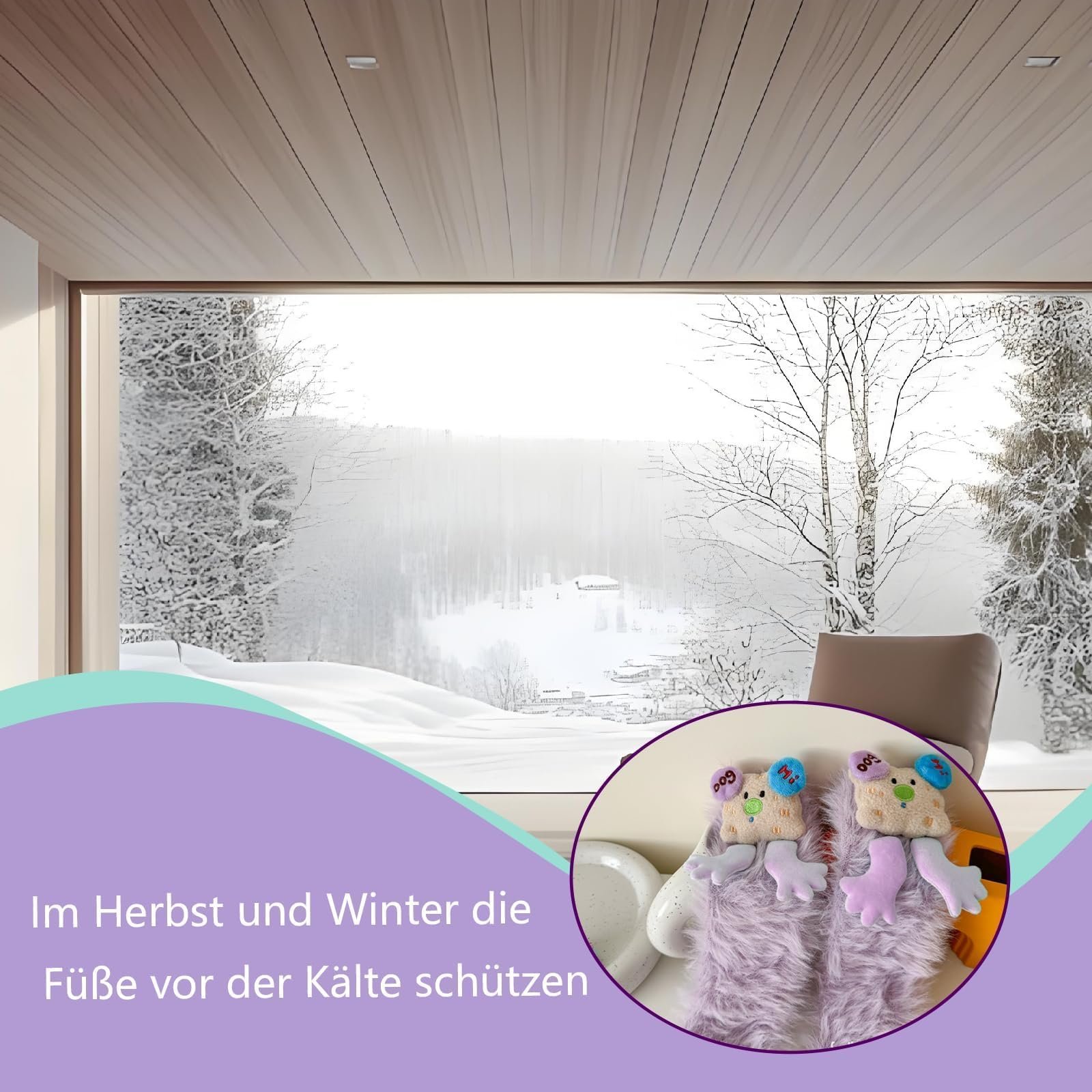 1 пара пушистых носков, фото №4