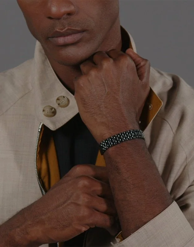 Мужской браслет BOSS Черный, фото №5