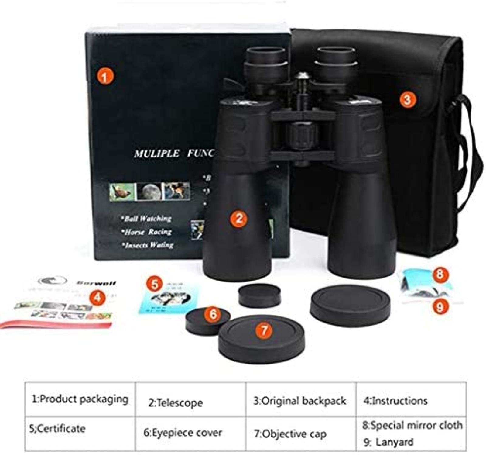 Бинокль ADITAM 10-380x100 Длинный зум 10-60X Профессиональный HD зум Телескоп, фото №6