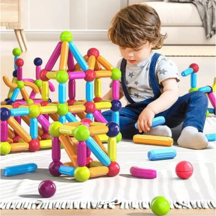 Магнитный конструктор 26 палочек 10 шариков SKY Magnetic Sticks Развивающая игрушка, фото №3