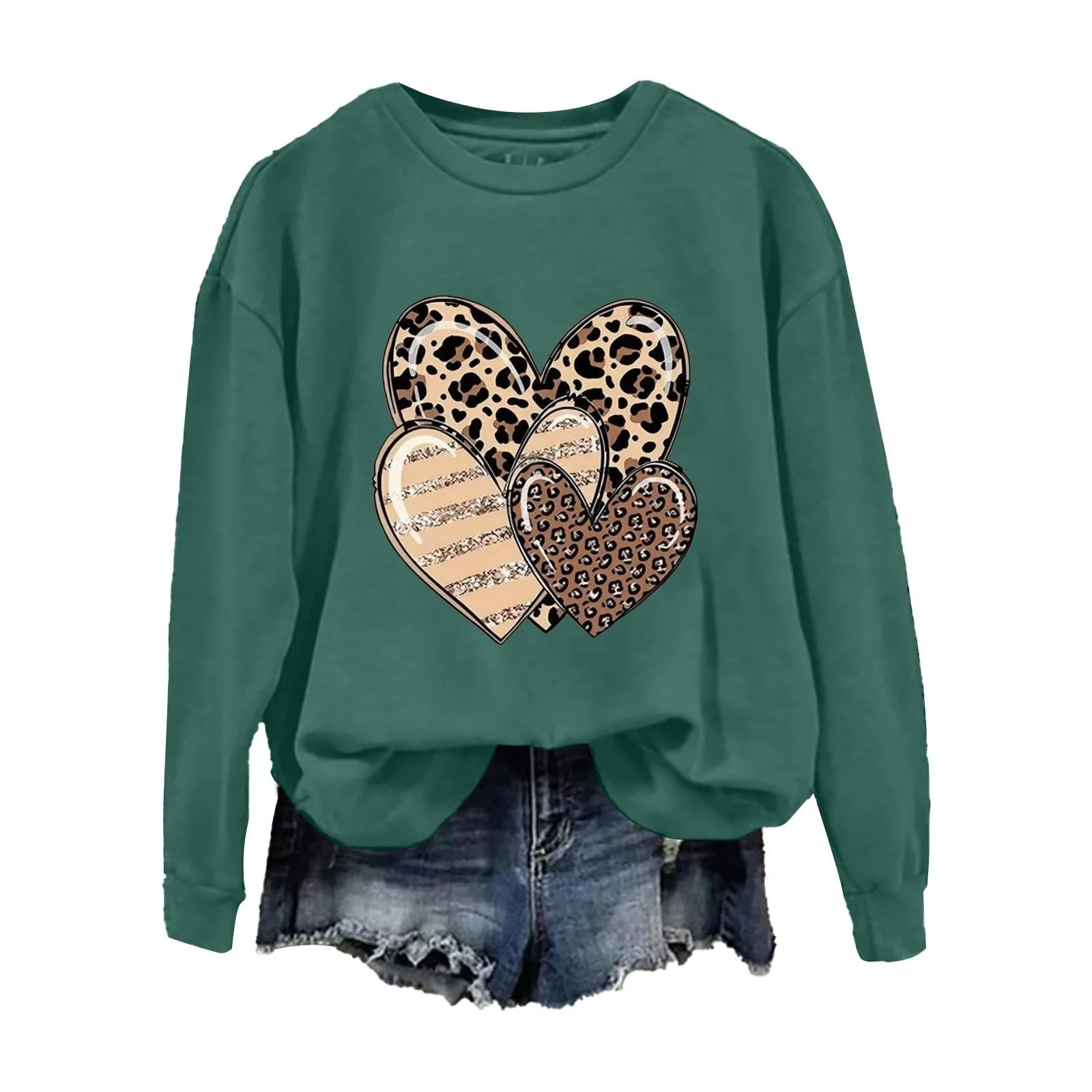 Свитшот Женский Рождественский 2025 День Святого Валентина Сердце Lollipop Графический, фото №1