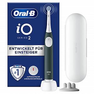 Електрична зубна щітка Oral-B iO Series 2, 1 насадка, 3 режими чищення, дорожній футляр, підставка для насадок, Forest Green - Фото 1