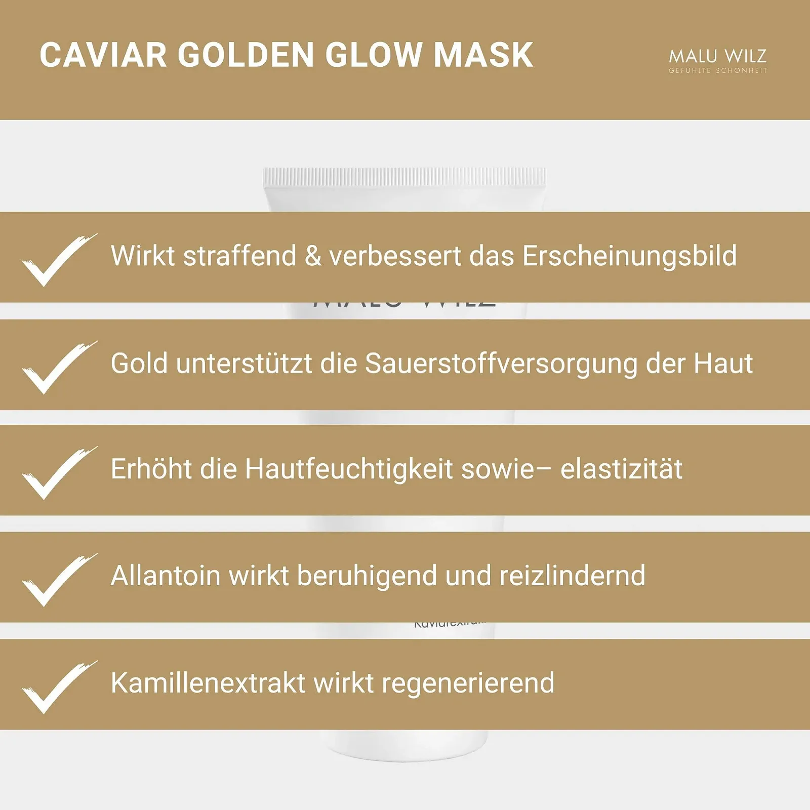 Маска Malu Wilz Caviar Golden Glow 50 мл, зволожуюча, фото №4