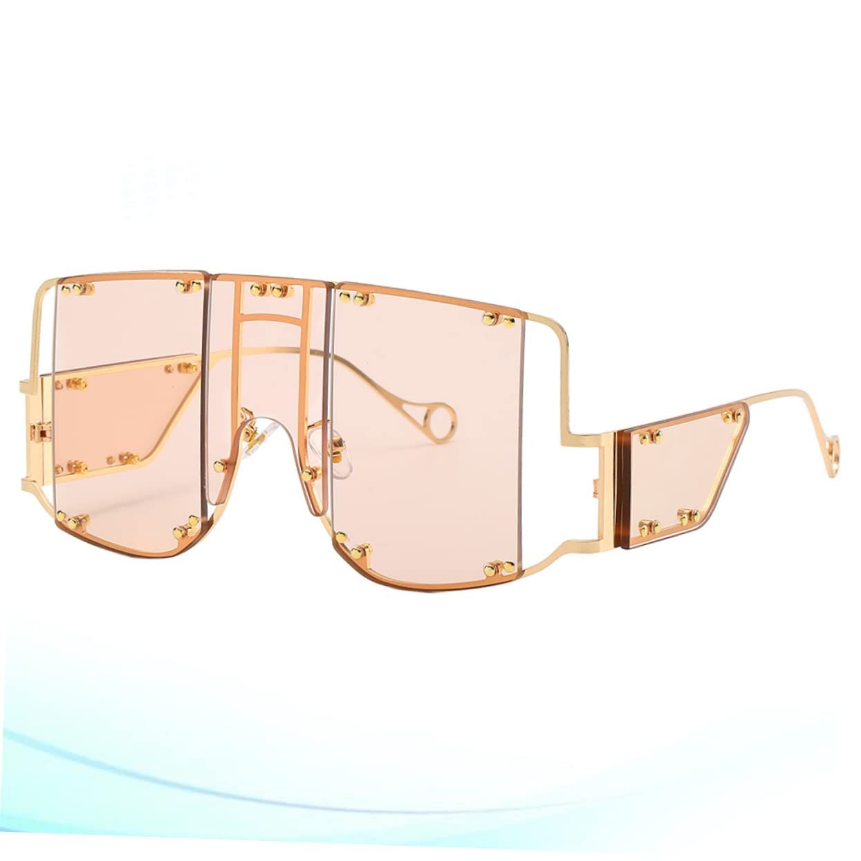 Сонцезахисні окуляри Retro PACKOVE Квадратні Rehanna Steampunk Набір з 3 штук, фото №8