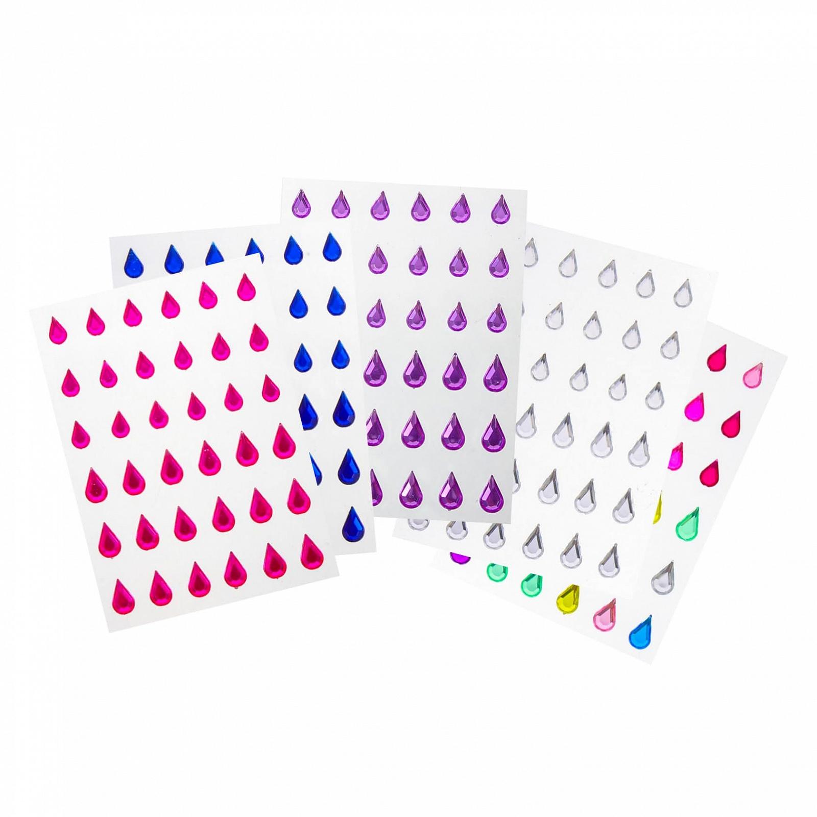 Наклейки стразы для макияжа глаз, 5 листов, фото №1