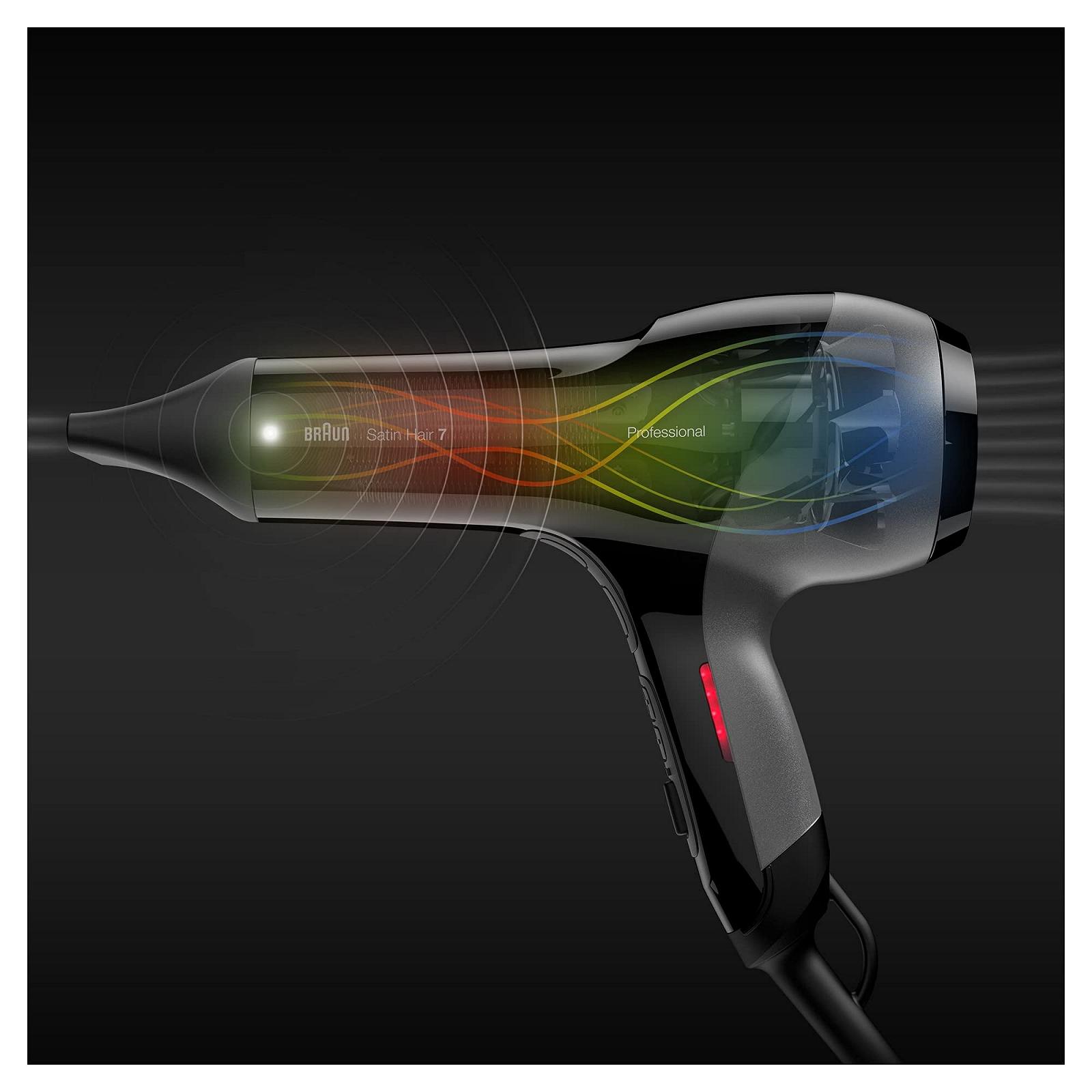 Фен Braun Satin Hair 7 SensoDryer HD785 с термосенсором, IonTec и диффузором, черный, фото №2