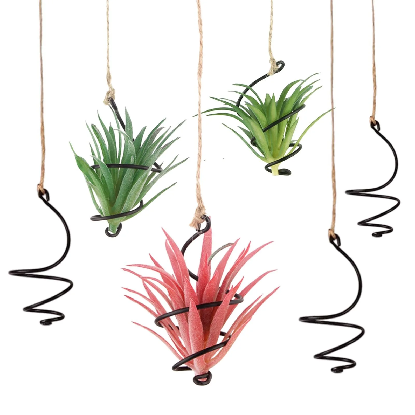 Набор подвесных держателей для воздушных растений 6 шт. с джутовыми веревками, фото №1 Набор подвесных держателей для воздушных растений 6 шт. с джутовыми веревками, фото №1
