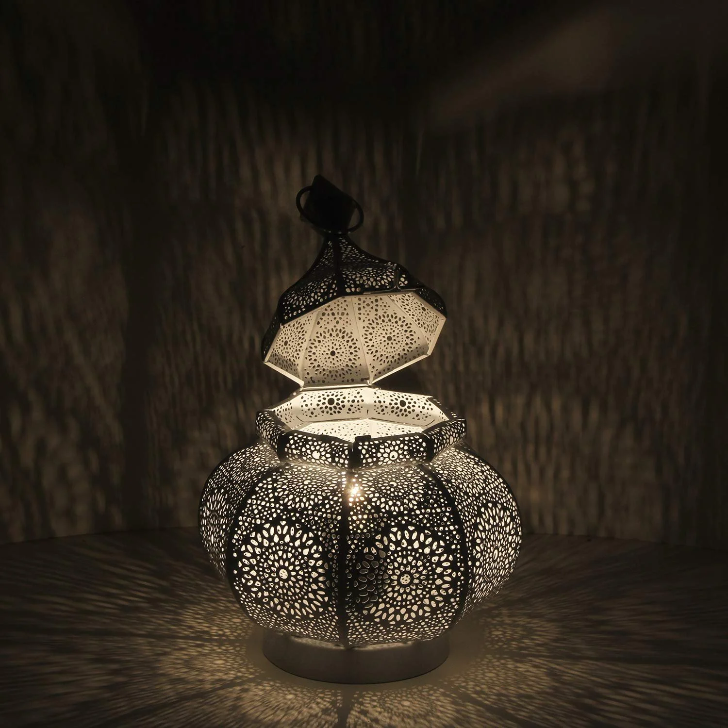 Настільна лампа Casa Moro Oriental 30 см Біле золото Метал Shabby, фото №7