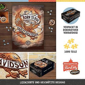 Пазл Nostalgic-Art Harley-Davidson Genuine 1000 деталей 68 x 48 см в металлической коробке synthetic.ua - Фото 1