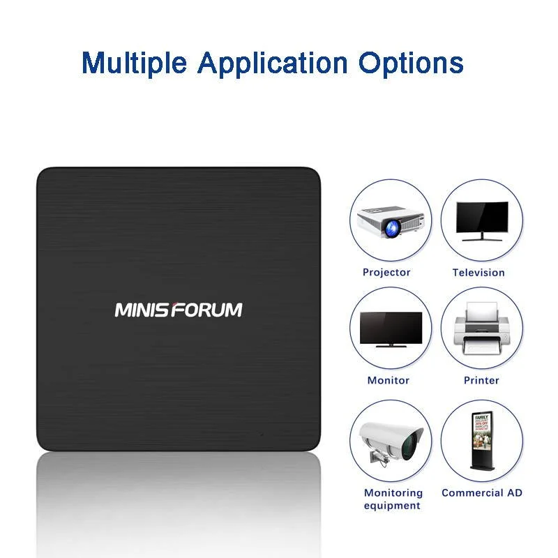 Мини ПК MINIS FORUM Z83-F / Intel Atom x5-Z8350 / RAM 2GB / eMMC 32GB / HDMI / LAN / Wi-Fi 5 / Bluetooth 4.1 / Черный, фото №5