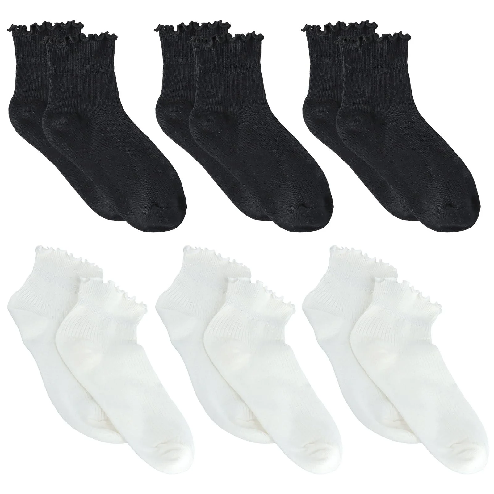 Шкарпетки з рюшами жіночі 6 пар Бавовняні, фото №1 Шкарпетки з рюшами жіночі 6 пар Бавовняні, фото №1