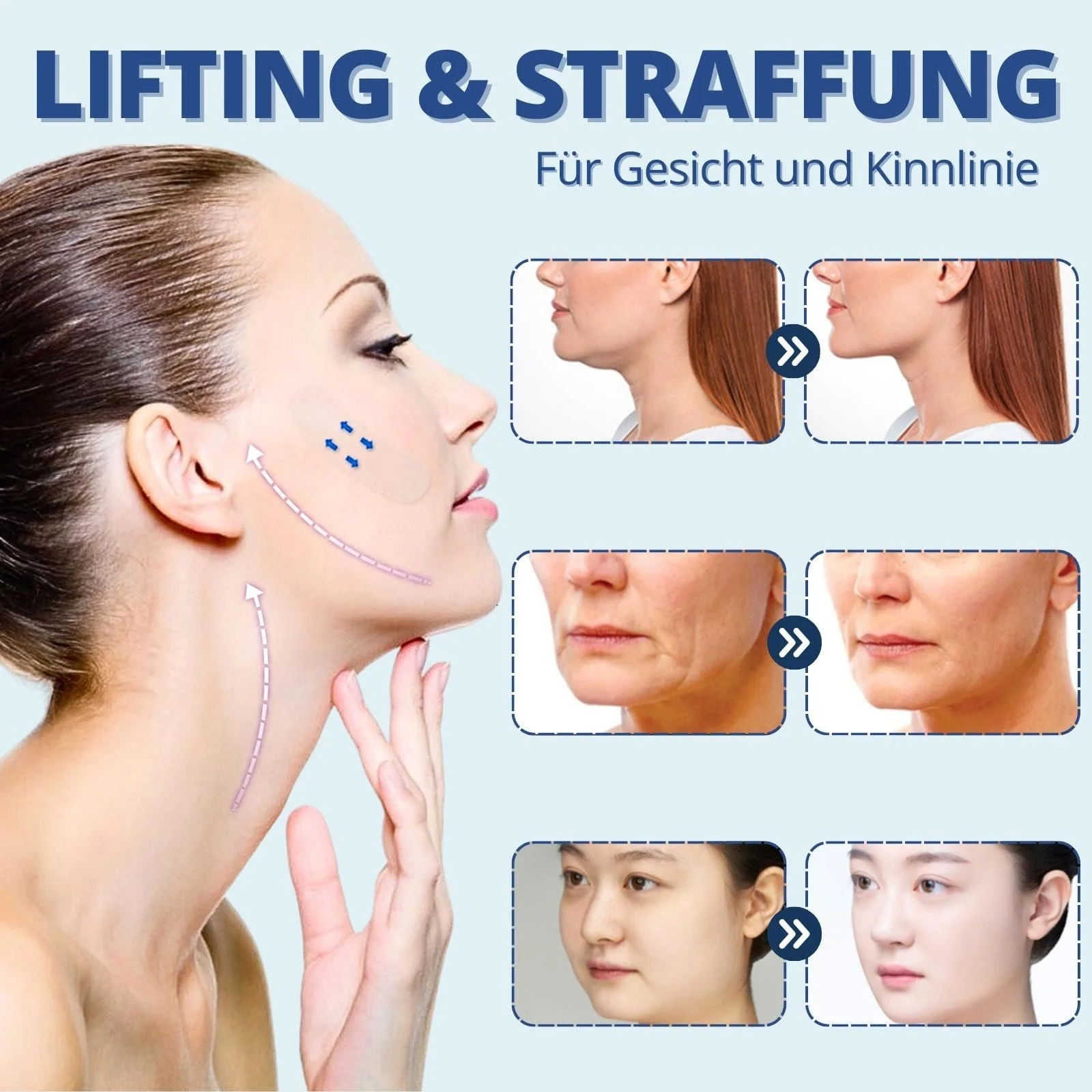 Набір стрічок для підтяжки обличчя, 120 шт., невидима стрічка від зморшок для V-подібного обличчя, фото №5 Набір стрічок для підтяжки обличчя, 120 шт., невидима стрічка від зморшок для V-подібного обличчя, фото №5
