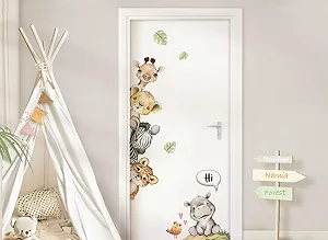 Наклейка на стіну та двері DK1004-8 Forest Animals для дитячої кімнати synthetic.ua - Фото 1