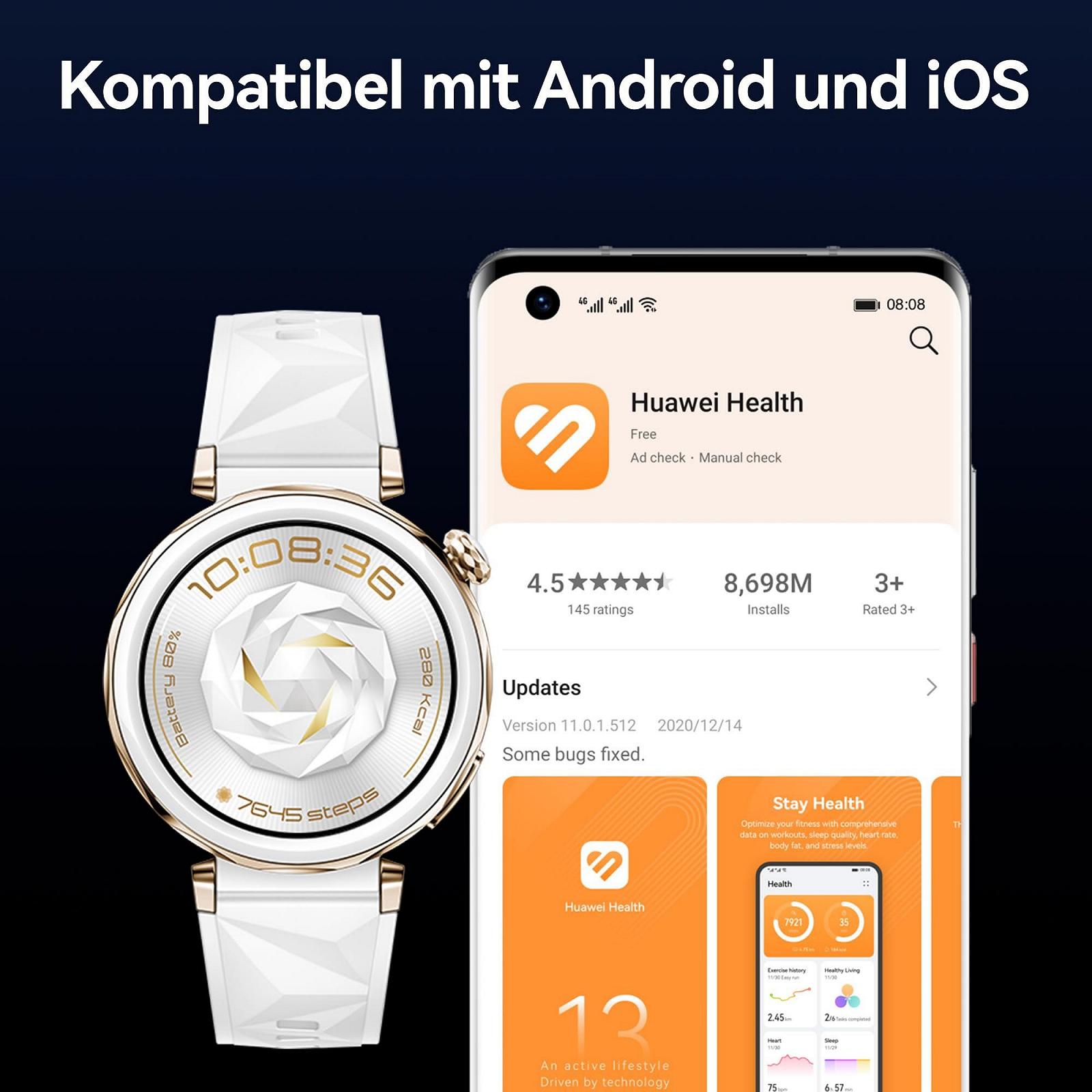 Смарт-годинник HUAWEI Watch GT 5 Pro 42 мм, Artistic Design, професійні спортивні функції, відстеження здоров'я, моніторинг ЕКГ, до 7 днів роботи батареї, GPS, iOS і Android, фото №7