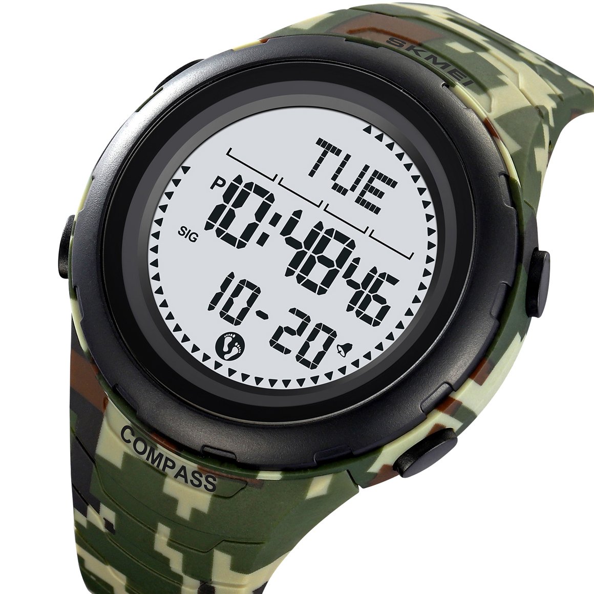 Годинник Skmei 2166CMGN Army Green Camouflage, фото №3