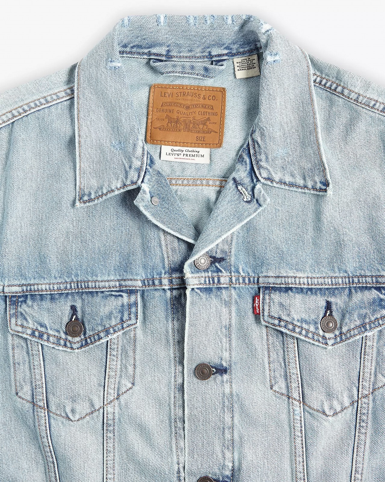 Мужская куртка Levis - Relaxed Fit Trucker Huron Waves - XS, фото №7