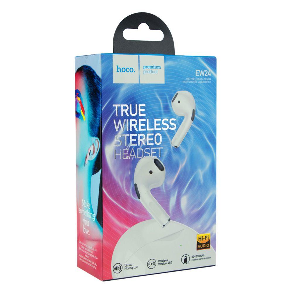 Блютуз Стерео Гарнитура Hoco EW24 TWS Белый, фото №2 Блютуз Стерео Гарнитура Hoco EW24 TWS Белый, фото №2