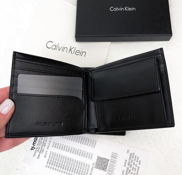 Мужской подарочный набор кожаный ремень и кошелек Calvin Klein, фото №9