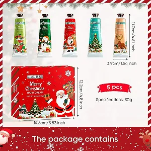Набор кремов для рук Рождественский, 5 x 30 г, Питательный набор кремов для рук с маслом ши, Ароматизированные мини-кремы для рук для женщин, Зимний уход и идея для небольшого подарка для заполнения адвент-календаря 2025 synthetic.ua - Фото 1