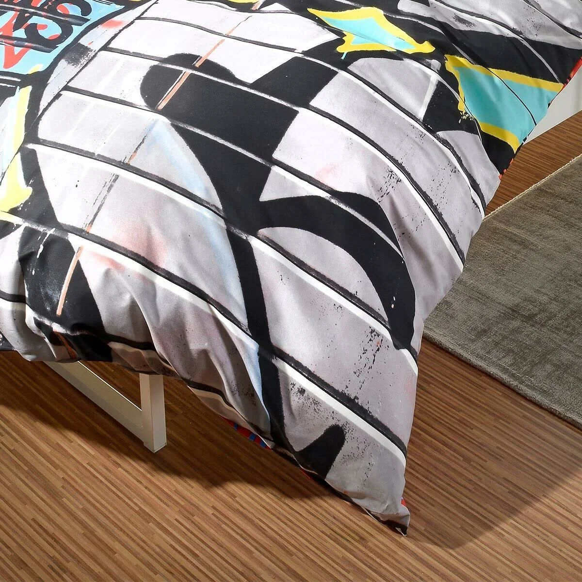 Постільна білизна G Bettwarenshop Graffiti ранфорс 155 x 220 см + 80 x 80 см яскравий та різнокольоровий, фото №4