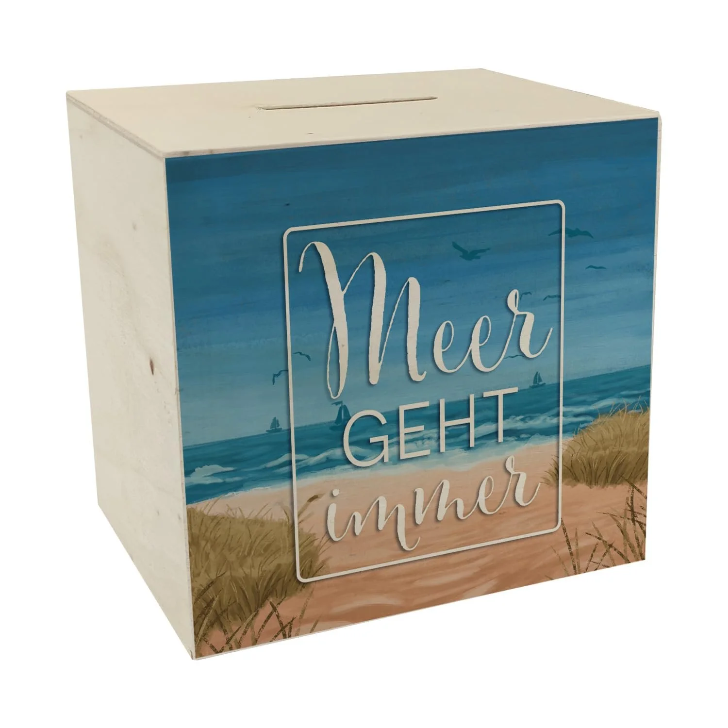 Скарбничка Meer geht immer Дерев'яна Пляжний мотив, фото №1