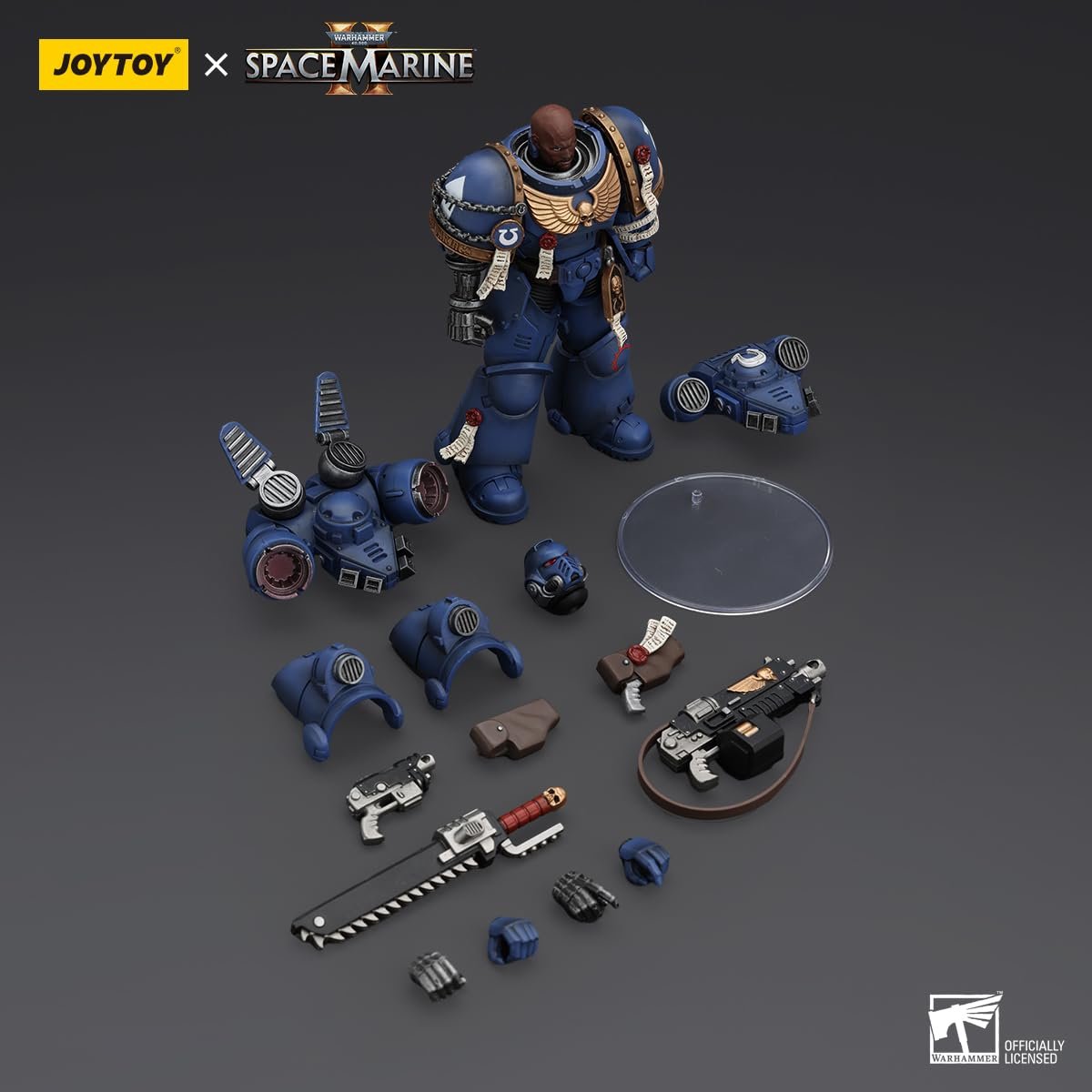 Фигурка JOYTOY Warhammer 40k Space Marine Ultramarines Brother Chairon 12,7 см, масштаб 1/18, фото №6