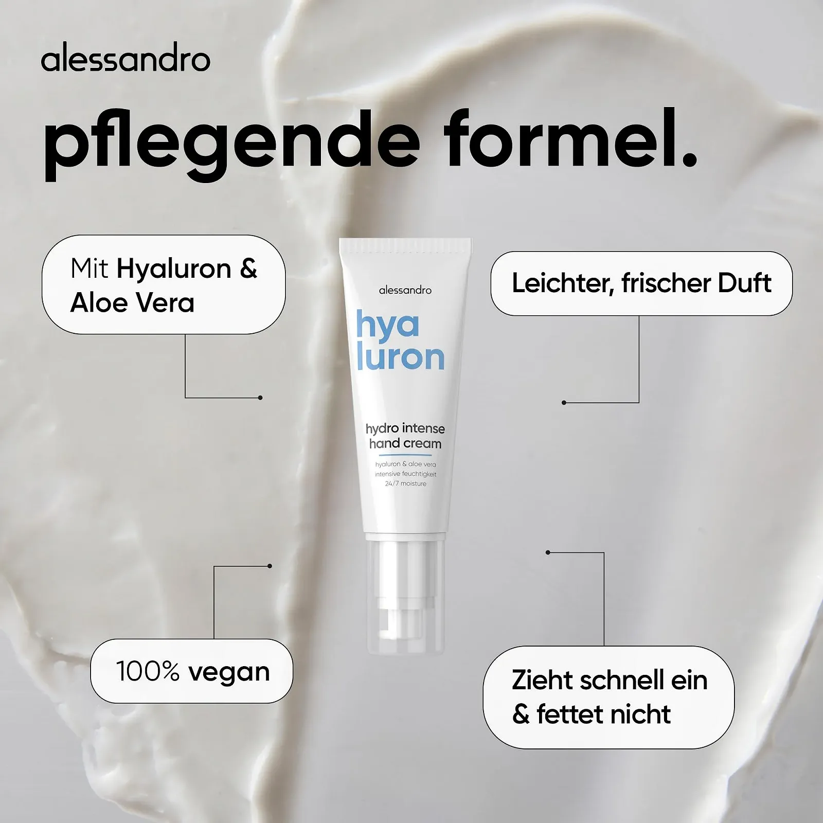 Крем для рук alessandro Hyaluron Hydro Intense - інтенсивний живильний крем, фото №4