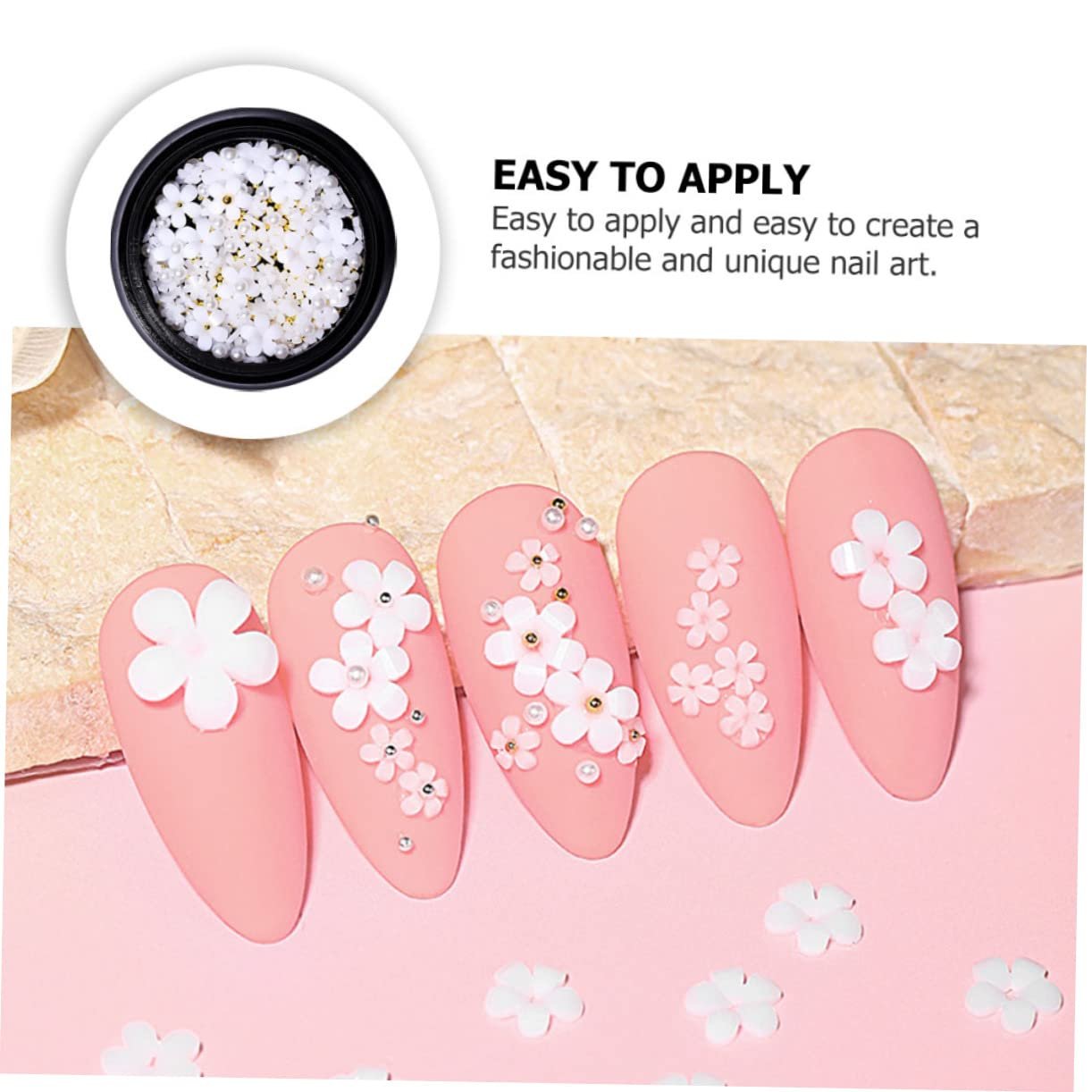 Квіти з п'ятьма пелюстками з білої смоли, фото №5