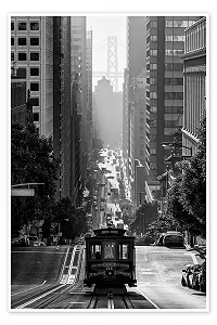 Постер Matteo Colombo Vintage San Francisco Черно-белый 40 x 60 см - Фото 1