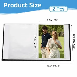 Фотоальбом sourcing map 5x7 Маленький Тканевая обложка Вставные карманы Окно 26 страниц 52 фотографии Семейное свадебное юбилей Черный, 2 шт synthetic.ua - Фото 1