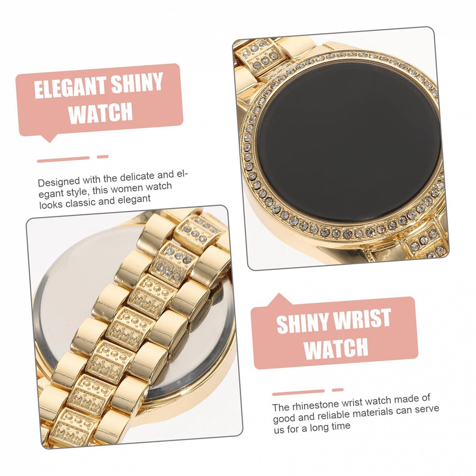 Женские наручные часы Healvian с LED цифровым дисплеем для праздничных событий, декоративные часы с точным механизмом для особых случаев, фото №5