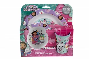 Набор детской посуды Gabbys Dollhouse для завтрака, из 3 предметов: тарелка, миска и чашка цена на synthetic.ua - Фото 1 Набор детской посуды Gabbys Dollhouse для завтрака, из 3 предметов: тарелка, миска и чашка synthetic.ua - Фото 1