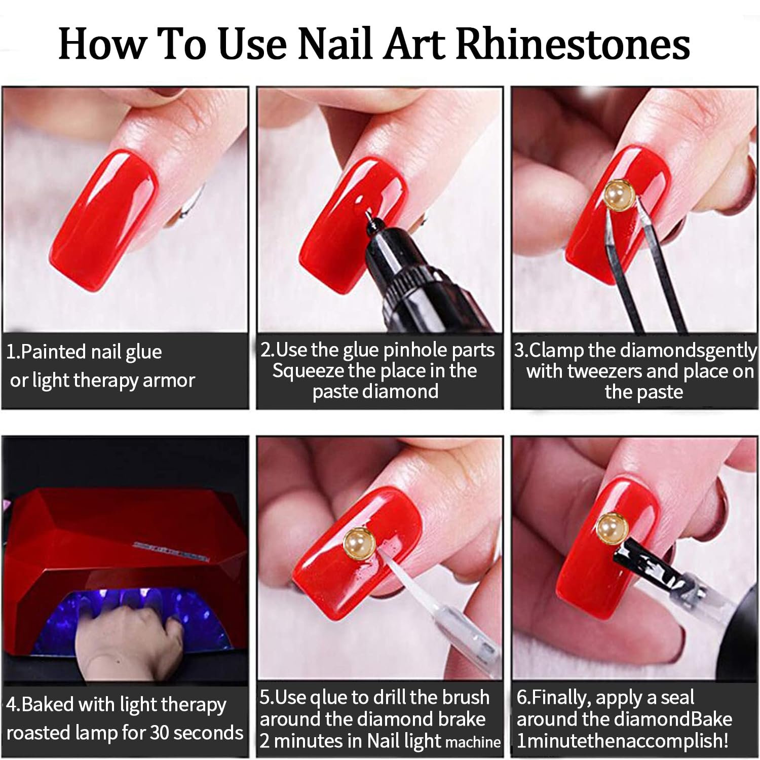 Стрази для нігтів Кришталеві Діаманти для нігтів Змішаний Стиль з Перлинами, фото №3