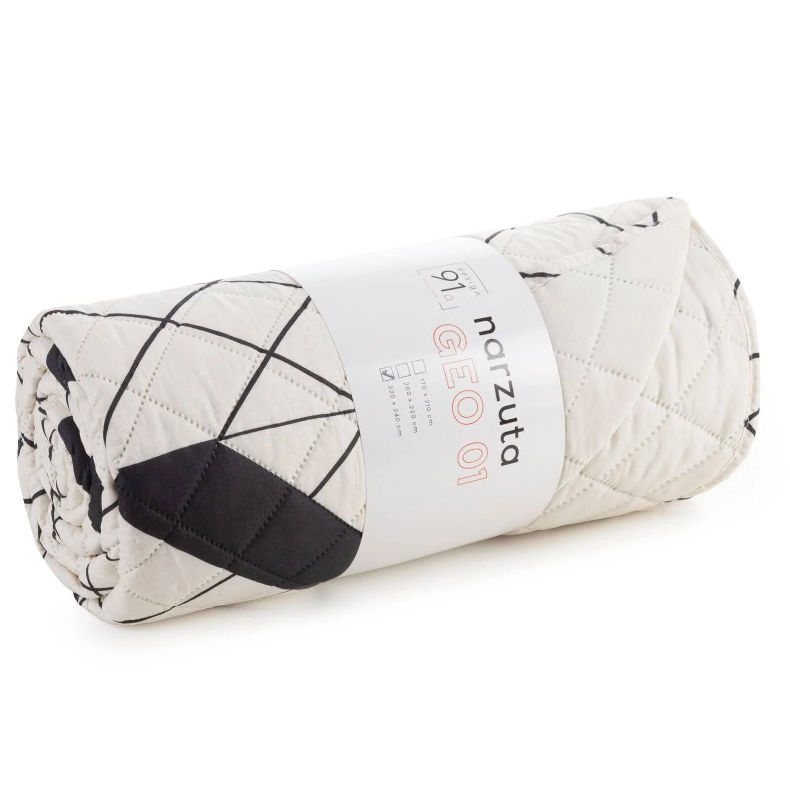 Покрывало Eurofirany 220 x 240 см Бежевый Черный, фото №5 Покрывало Eurofirany 220 x 240 см Бежевый Черный, фото №5