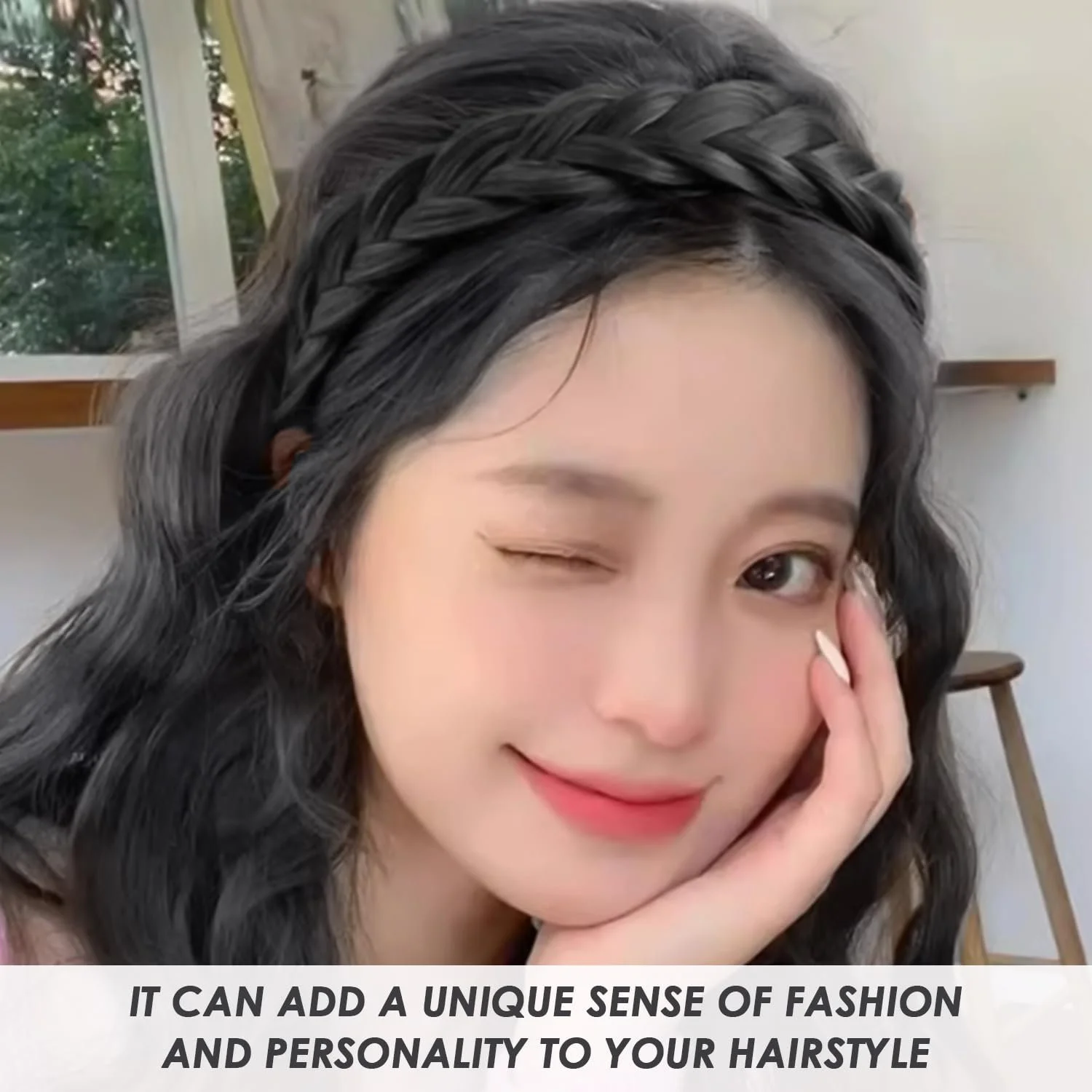 Обруч плетений чорний і 2 гумки для волосся еластичні аксесуари для волосся, фото №4 Обруч плетений чорний і 2 гумки для волосся еластичні аксесуари для волосся, фото №4