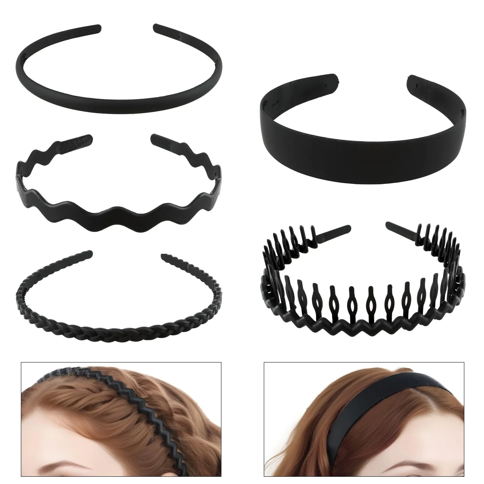 Обруч Sibba Набір з 5 Чорний, фото №8