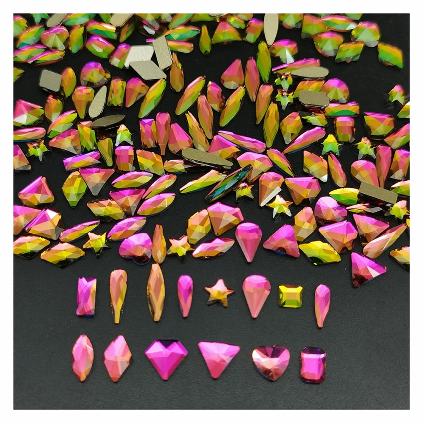 Стрази для нігтів YAOQIJIE Модні райдужні кристали 3D, 360 шт, 3 x 25 см, фото №7
