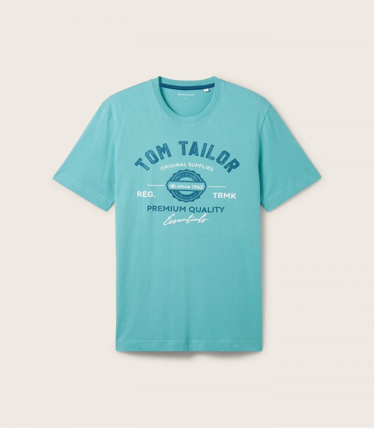 Футболка LOGO TEE MEN'S  1037735ХХ35272 Tom Tailor Блакитний 2XL, фото №5