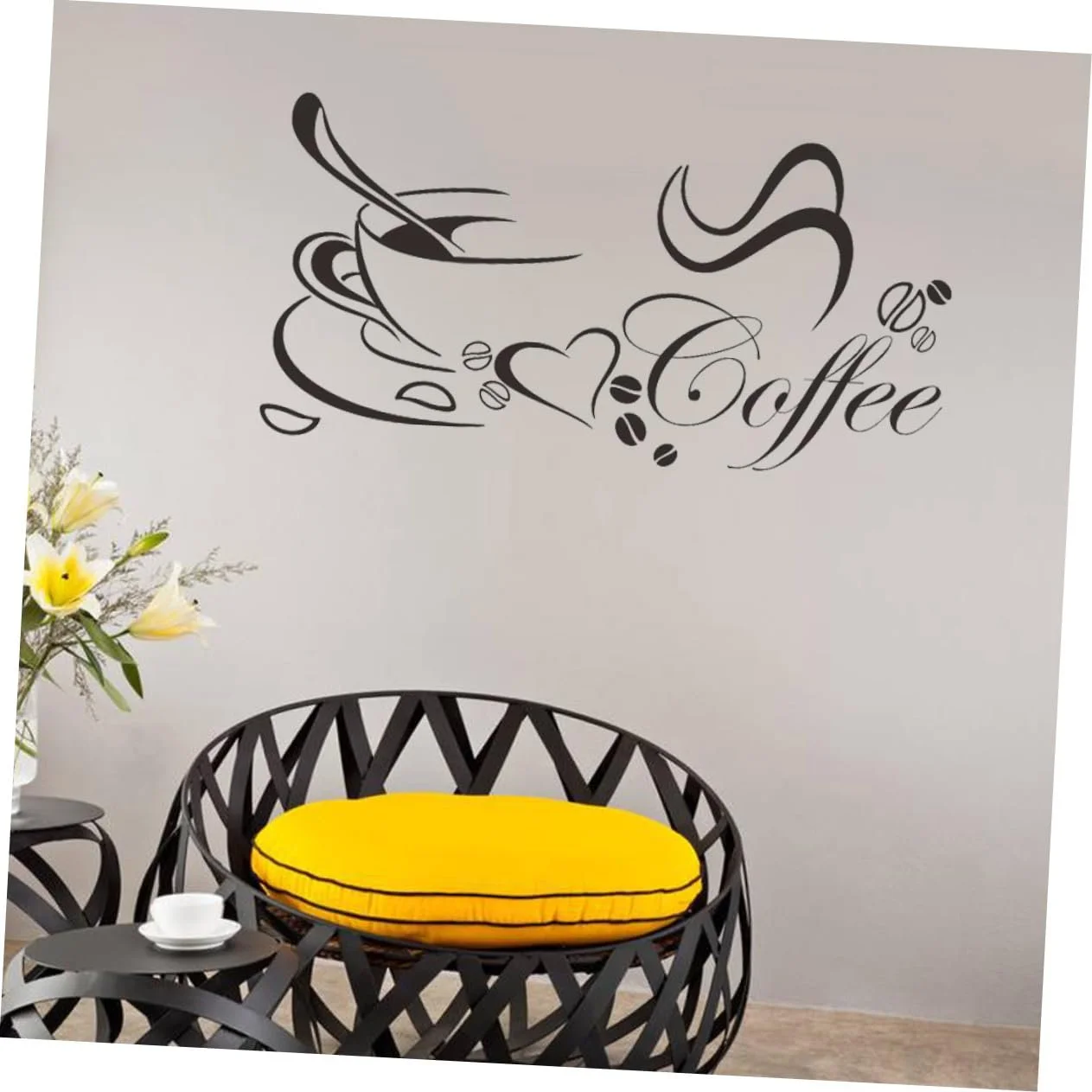 Наклейка на стіну POPETPOP Coffee вінілова PVC DIY знімна, фото №9 Наклейка на стіну POPETPOP Coffee вінілова PVC DIY знімна, фото №9